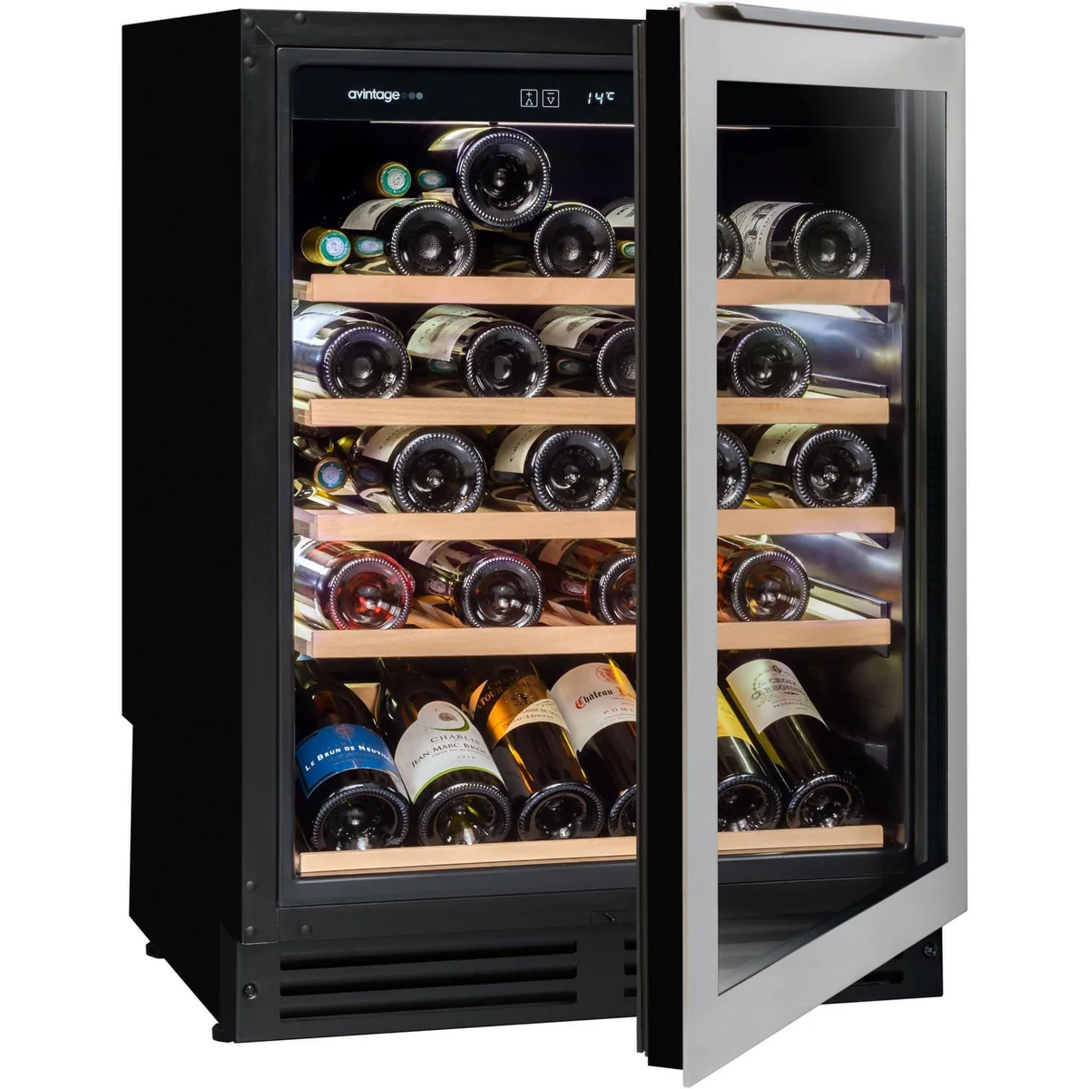 Avintage Wine Cooler, 53-Bottle Capacity, Built-In Design