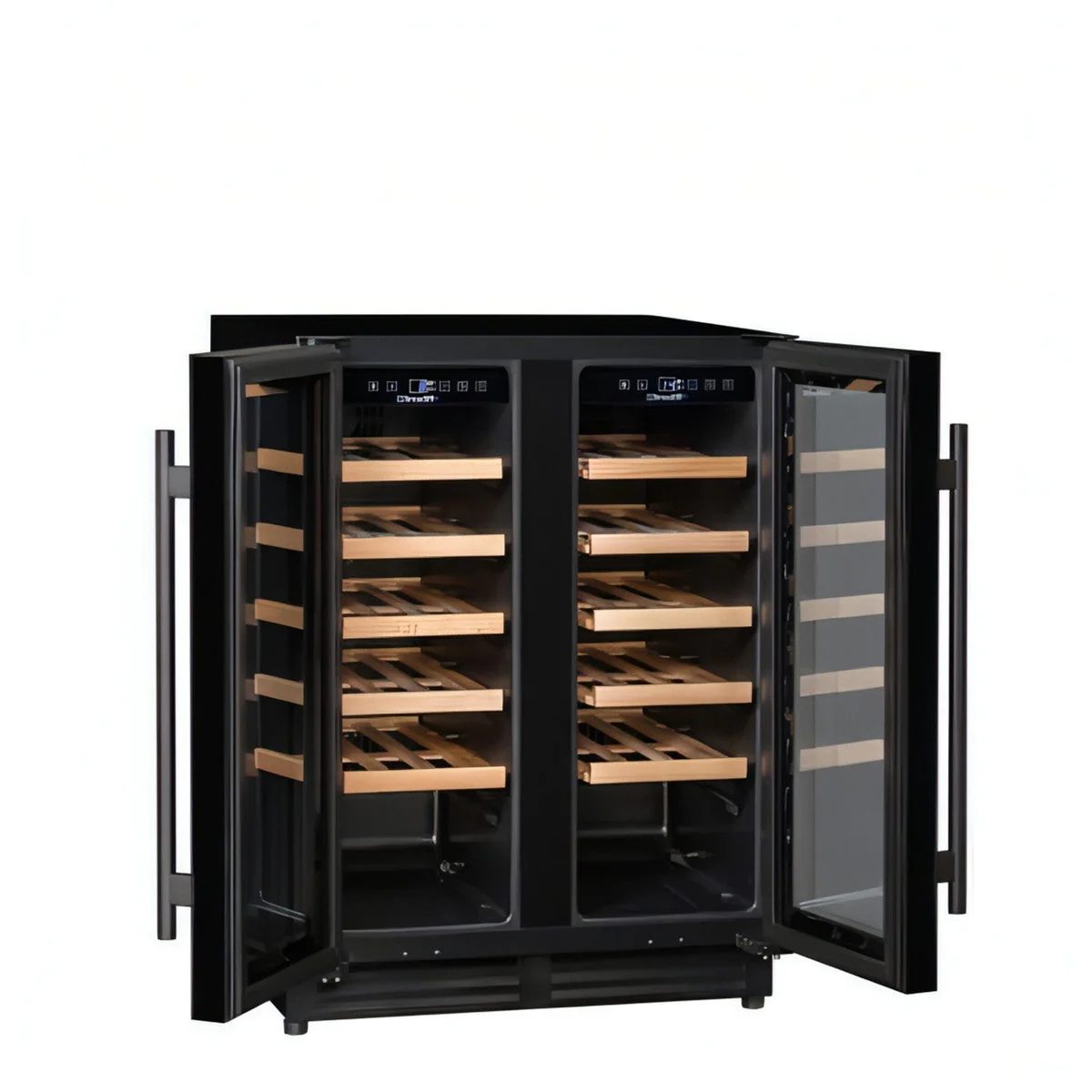 Dual-Temperature Undercounter Wine Cooler - Climadiff, Holds 40 Bottles