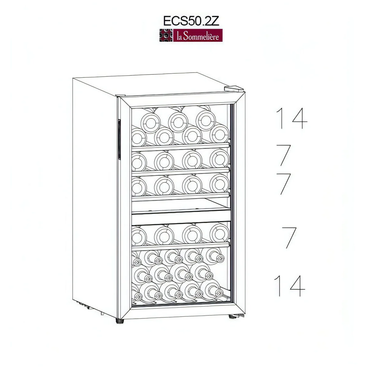 49-Bottle Freestanding Wine Cooler with Dual Temperature Control by La Sommeliere