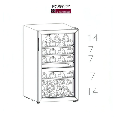 49-Bottle Freestanding Wine Cooler with Dual Temperature Control by La Sommeliere