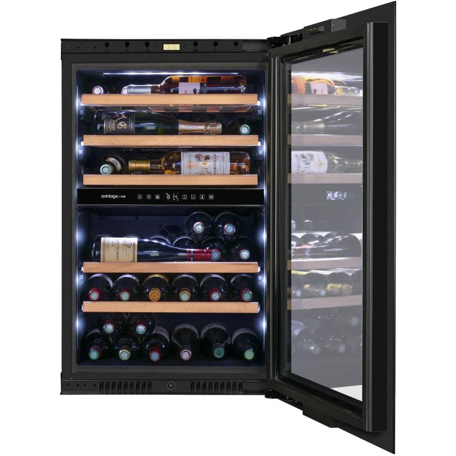 Avintage Dual-Temperature 44-Bottle Wine Cooler, Integrated/In-Column Option