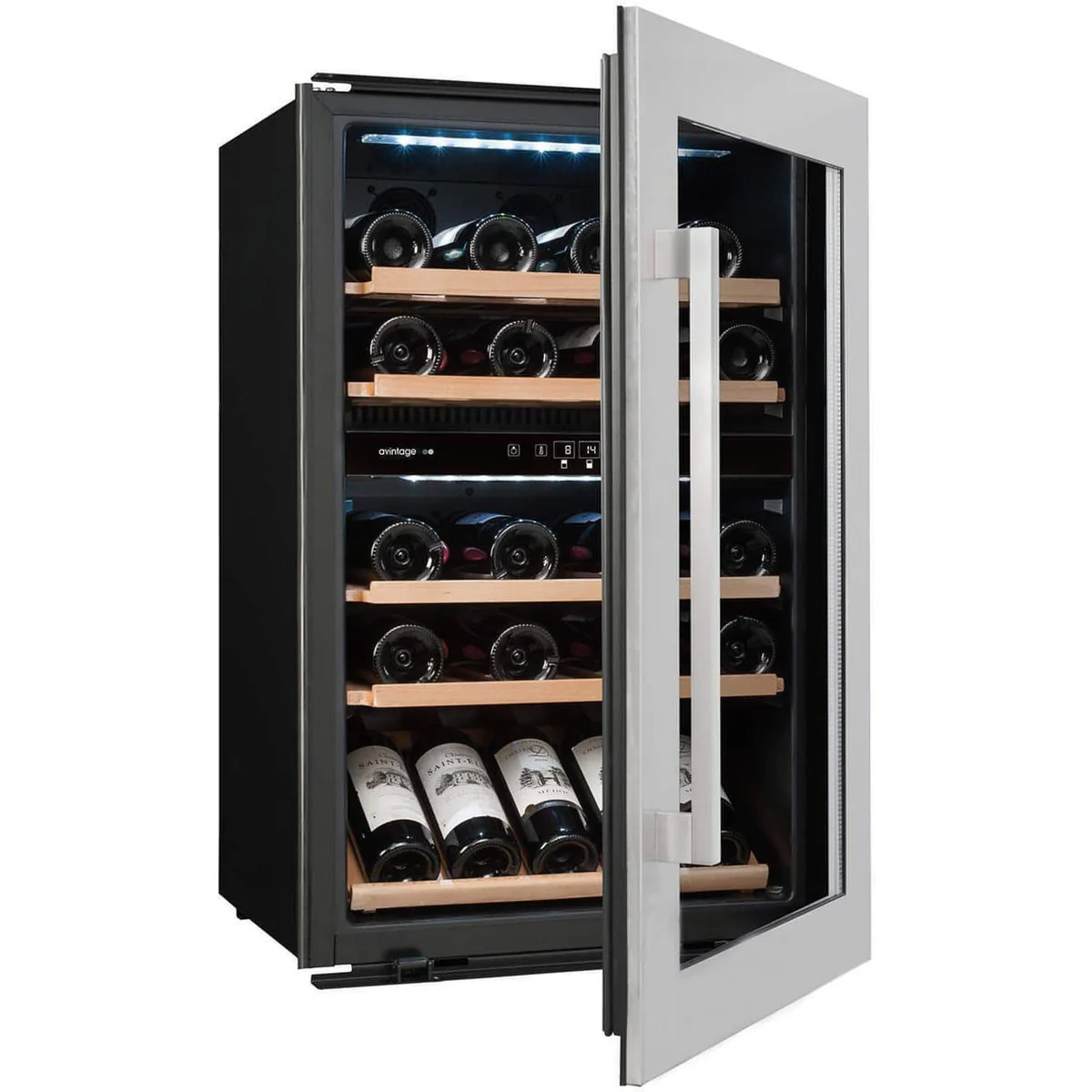 Avintage Dual-Temperature Wine Cooler, 52-Bottle Capacity, Built-In/In-Column Design