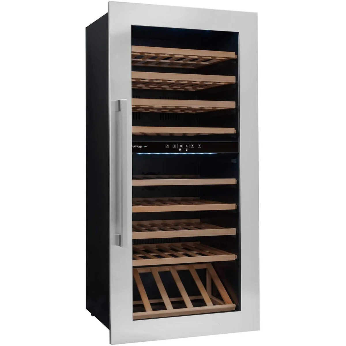 Integrated Dual-Zone Wine Cooler for 79 Bottles by Avintage