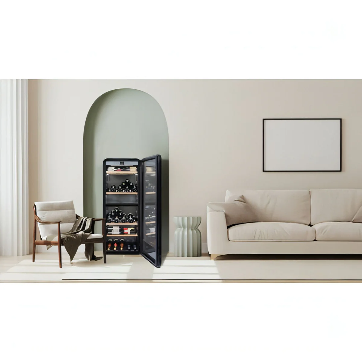 La Sommeliere 143-Bottle Freestanding Wine Cooler with Dual Temperature Zones