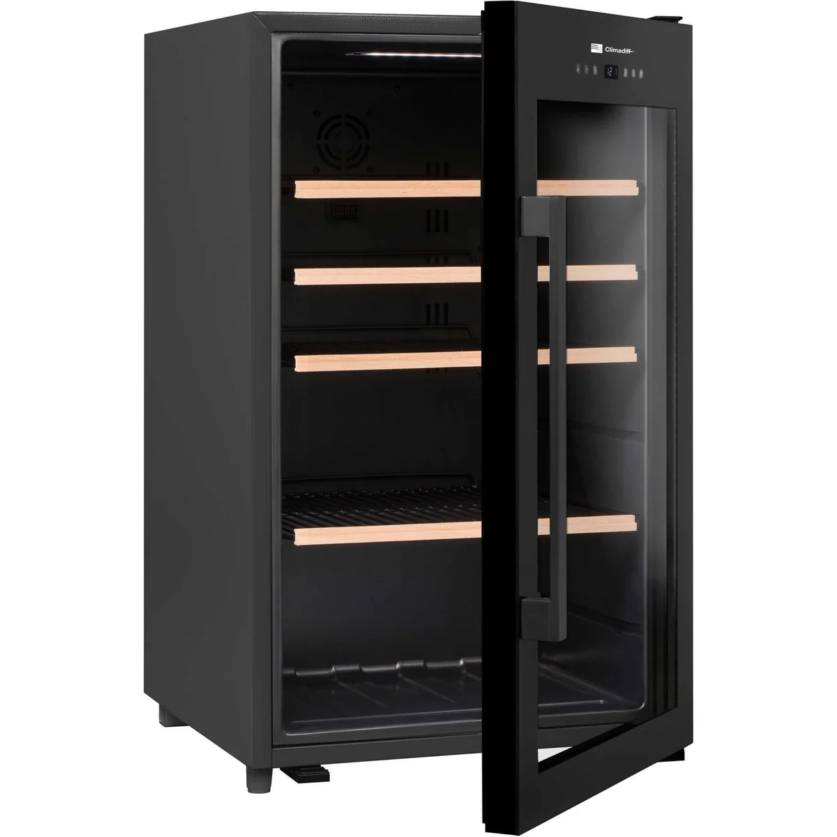 Climadiff Freestanding Wine Cooler: 63-Bottle Capacity with Single Temperature