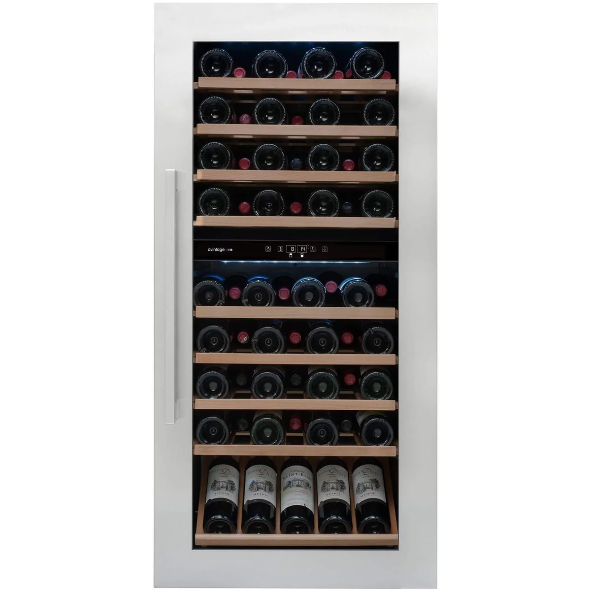 Avintage In-Column Dual-Zone Wine Refrigerator, Holds 79 Bottles