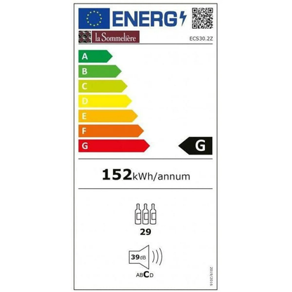 29-Bottle Wine Cooler with Dual Temperature Zones from La Sommeliere