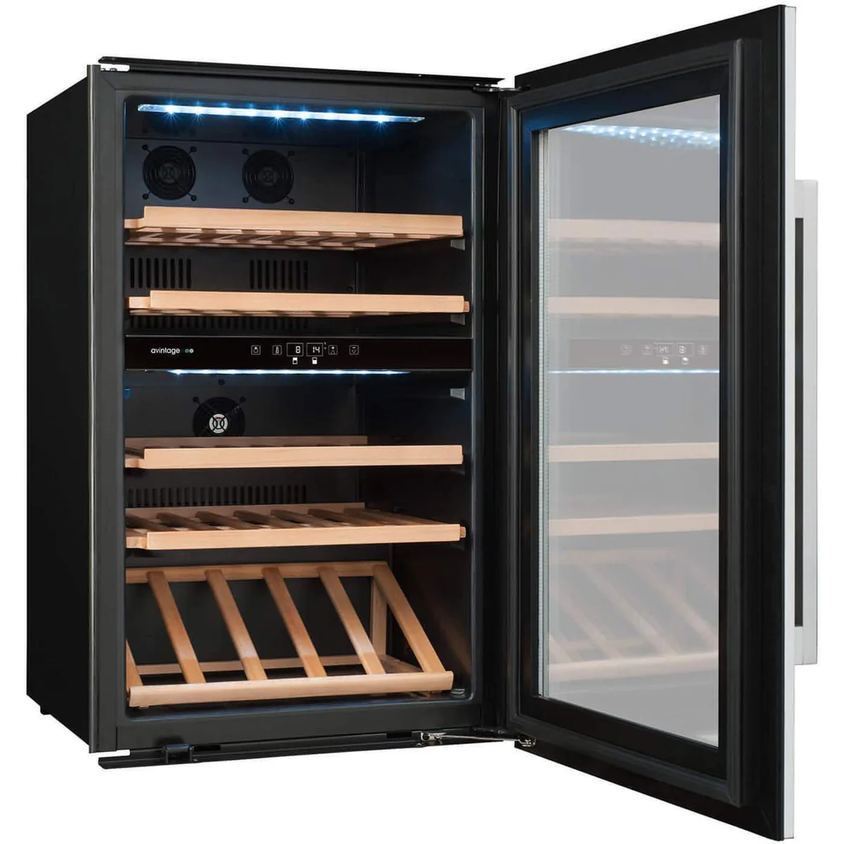 Avintage 52-Bottle Dual-Temperature Wine Fridge, Integrated/In-Column Installation