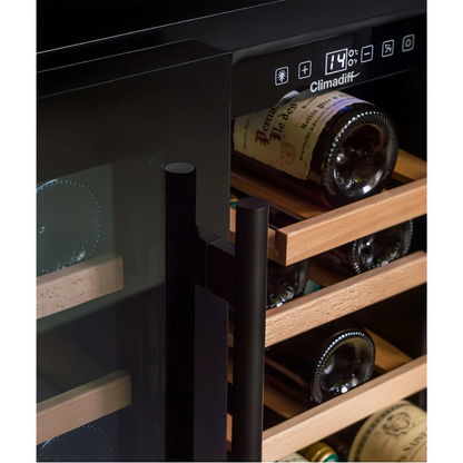 Dual Zone Wine Cooler by Climadiff - Undercounter Design for 40 Bottles