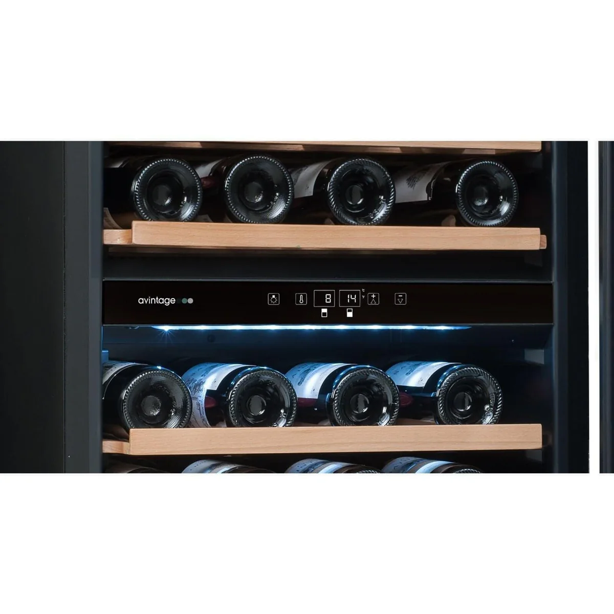 Avintage 79-Bottle Dual Temperature Wine Chiller, Built-In Ready