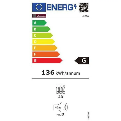 23-Bottle Capacity Wine Cooler by La Sommeliere - Freestanding, Single Temperature Control