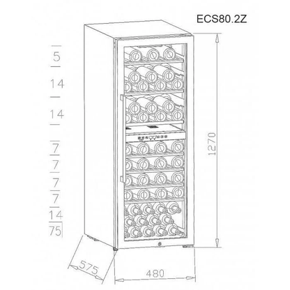 La Sommeliere 75-Bottle Dual-Zone Freestanding Wine Cooler