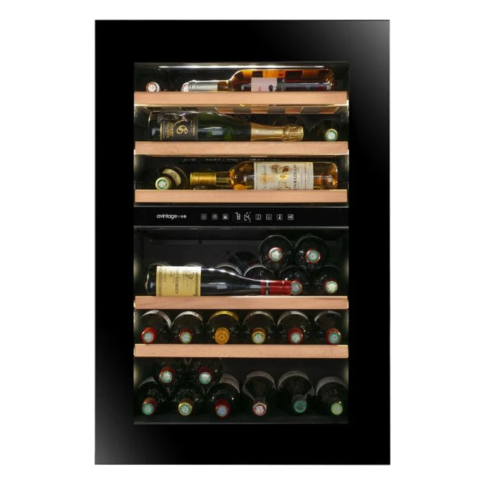 Avintage Dual-Zone Wine Cooler for 44 Bottles, Integrated/In-Column Style