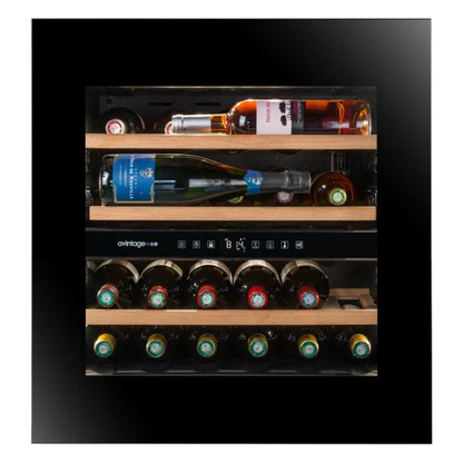 Avintage 24-Bottle Wine Cooler, Dual Temperature, Integrated/In-Column Design