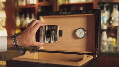 Brompton Black Cigar Humidor