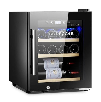 Bodega43 Single-Zone Freestanding Wine Cooler, 12-Bottle Capacity